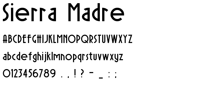 Sierra Madre font